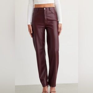 Dynamite Burgundy Straight Leg Pants